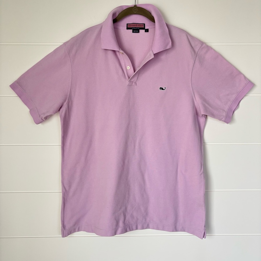 Vineyard Vines Lavender Pink Polo Shirt Men's Size Large